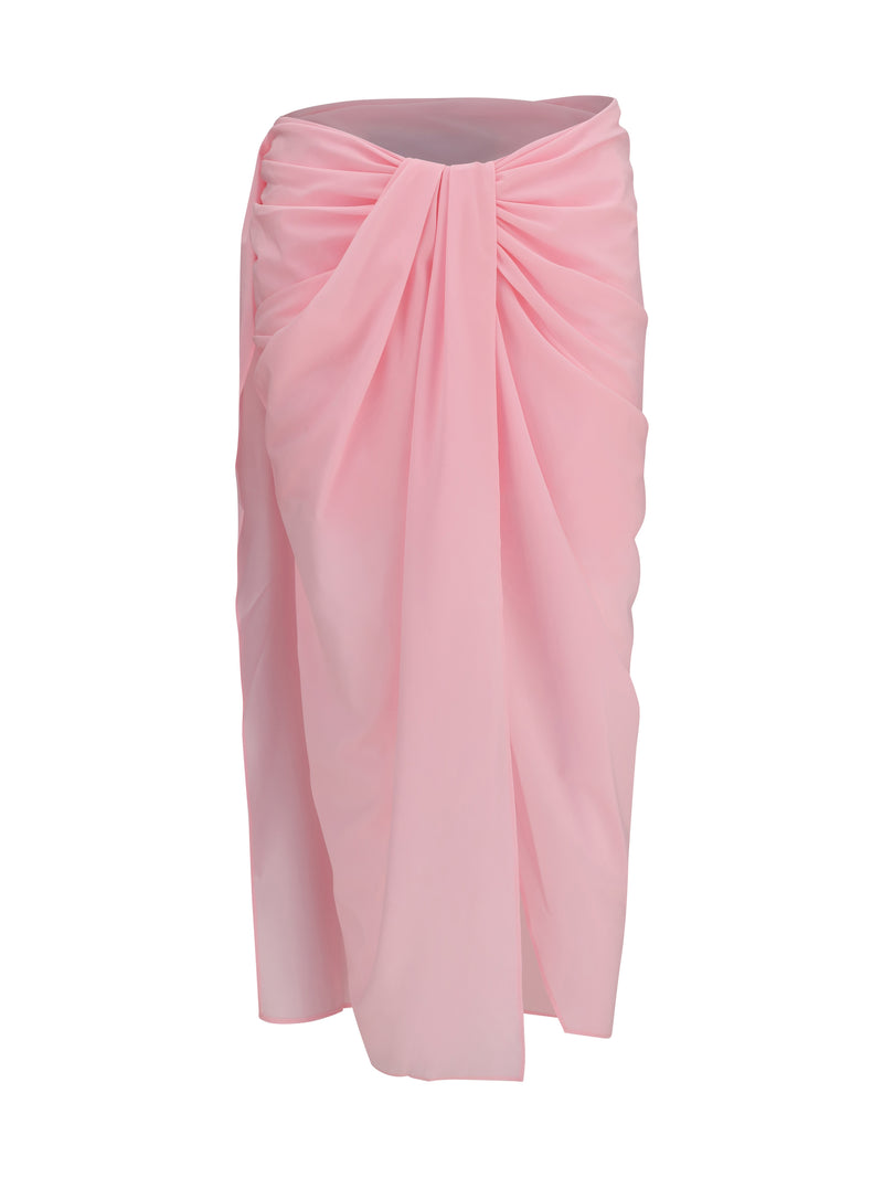 Jacquemus Jacquemus Pareo Skirt Light Pink Women - World Class Fashion