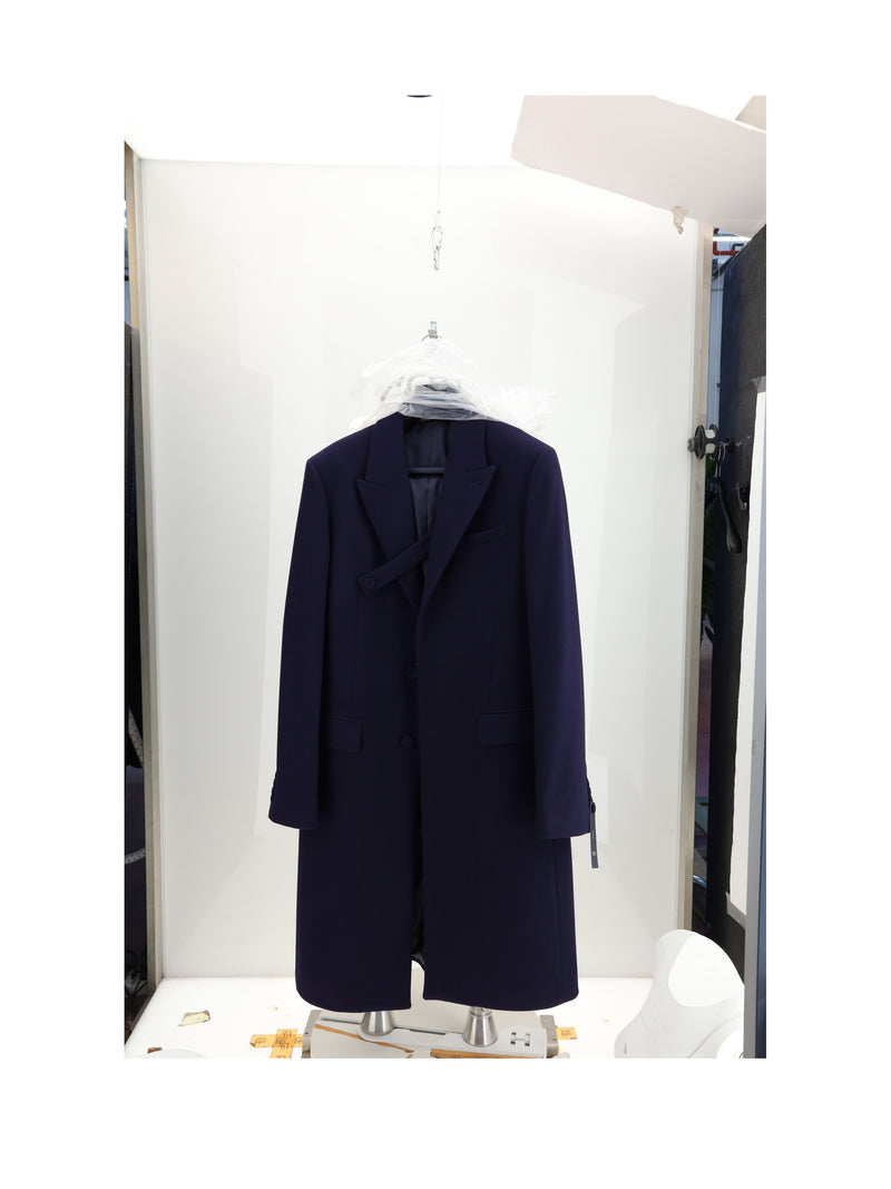 Dior Homme Dior Homme Wool Coat Blue Men - World Class Fashion