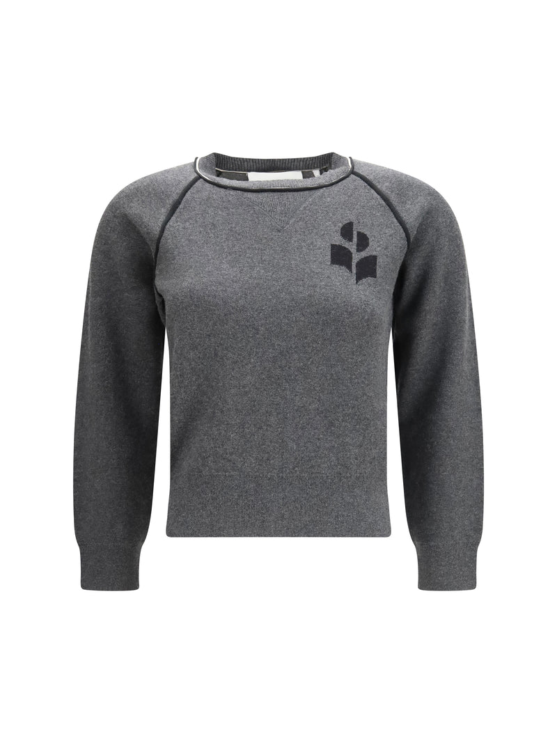 Marant Étoile Marant Étoile Loriby Logo Sweater Anthracite/Black - World Class Fashion