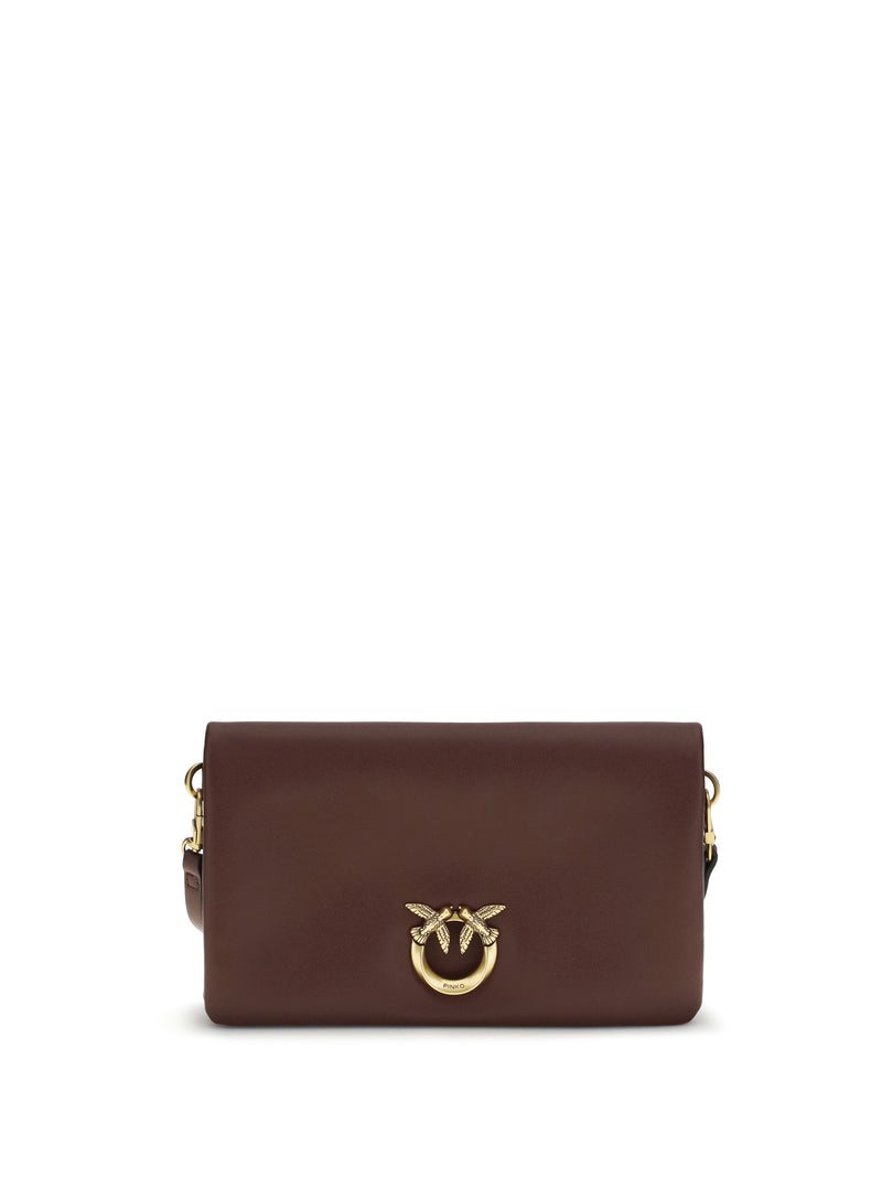 Pinko Pinko Love Click Soft Horizontal Mini Shoulder Bag Burgundy Wine - World Class Fashion