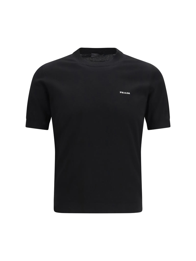 Prada Prada C-neck Cotton Knit Nero Men - World Class Fashion
