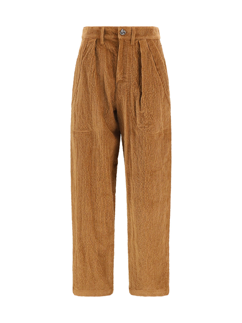 Kristina Ti Kristina Ti Straight-leg Corduroy Pants Caramel - World Class Fashion