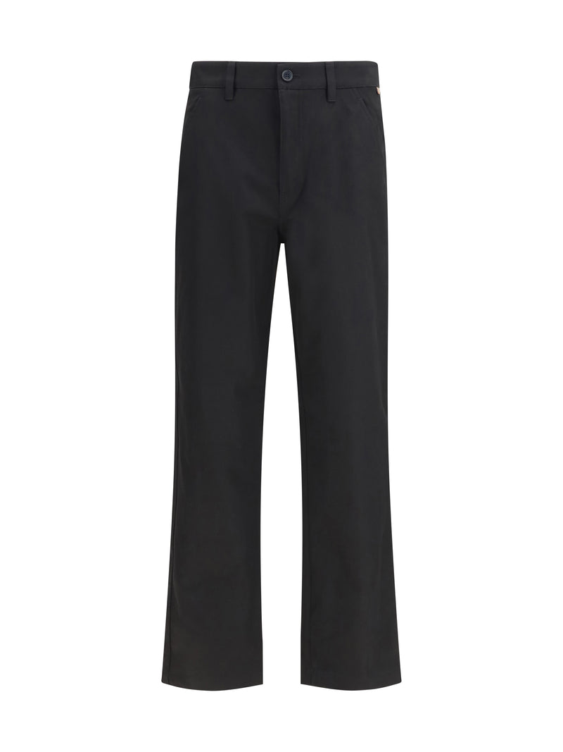 Burberry Burberry Cotton Twill Chino Pants Black Men - World Class Fashion