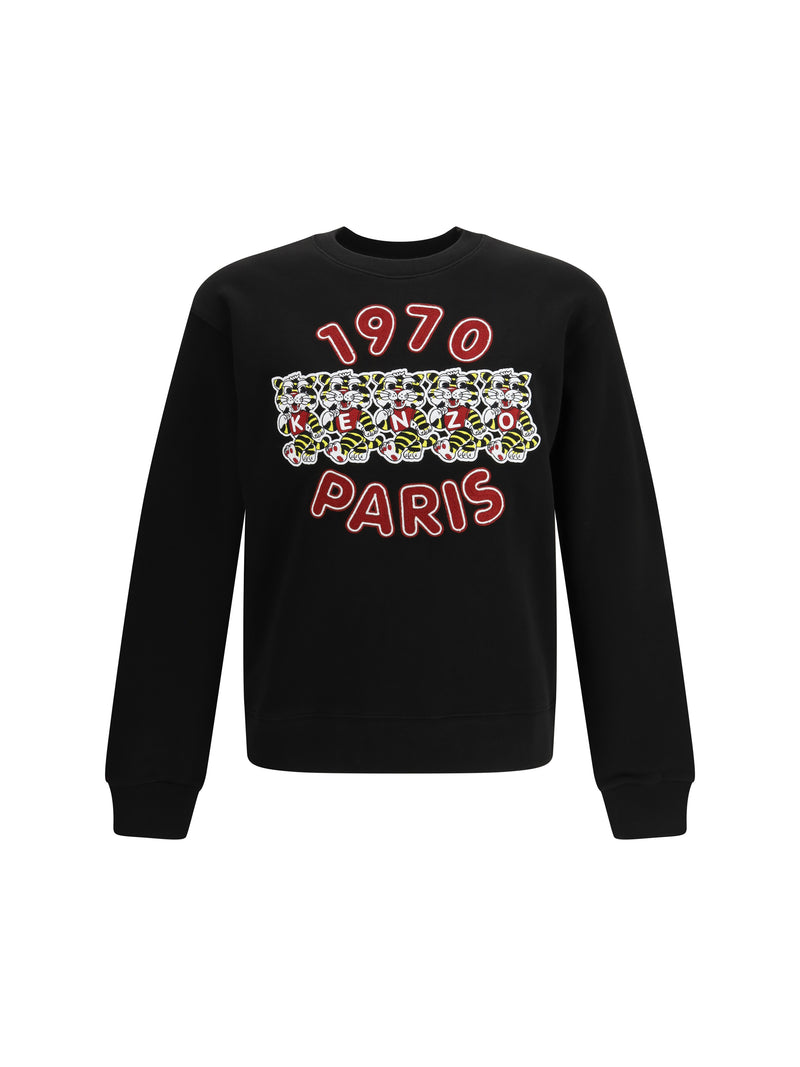 Kenzo Kenzo Wild Tiger Cotton Sweatshirt Black - World Class Fashion