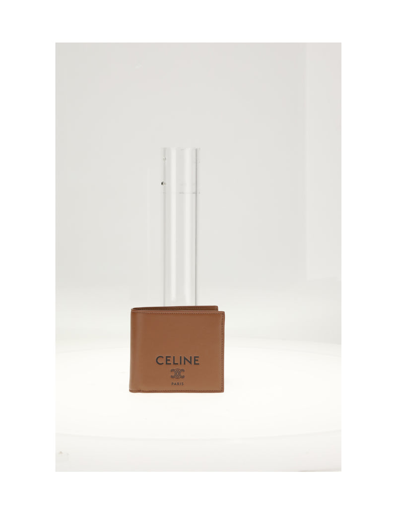 Celine Celine Bi-fold Wallet With Coin Tan/Black - World Class Fashion
