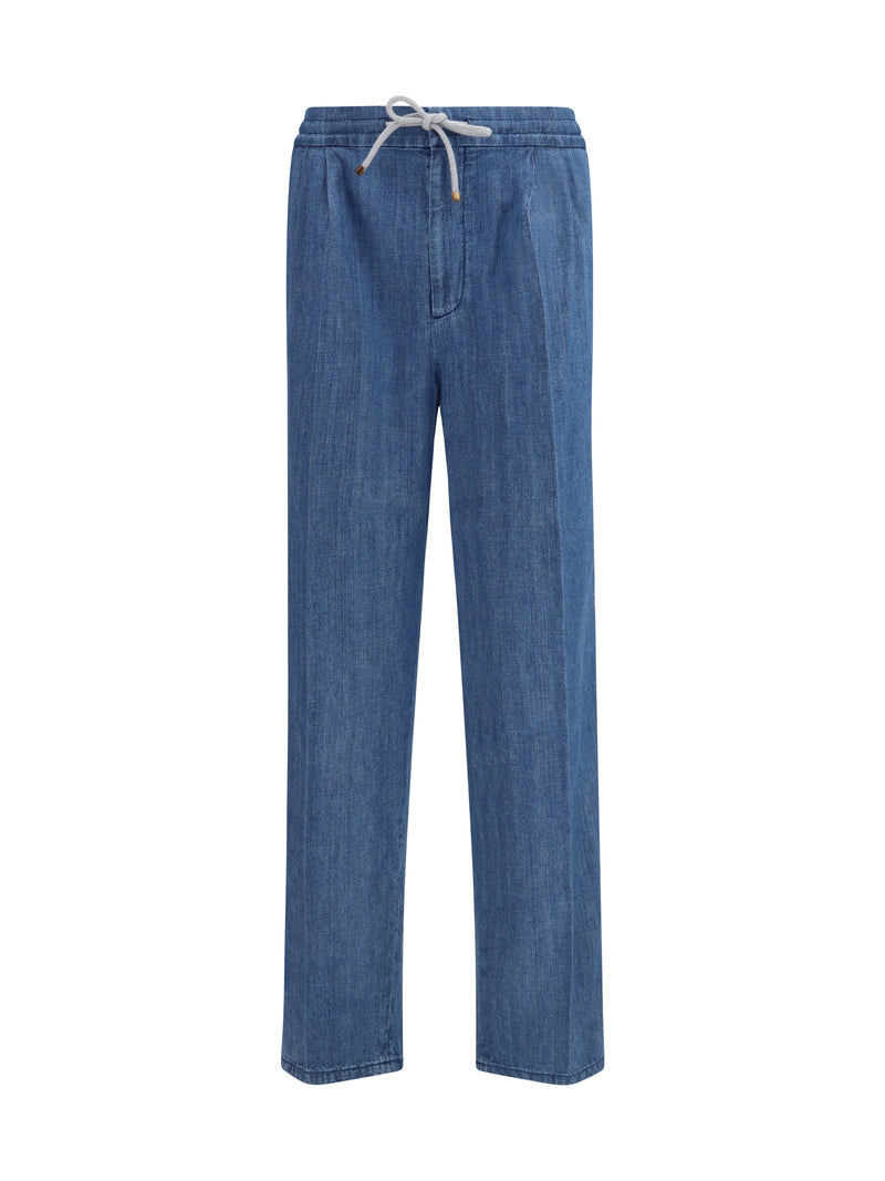 Brunello Cucinelli Brunello Cucinelli Lightweight Denim Pants Denim Medio - World Class Fashion