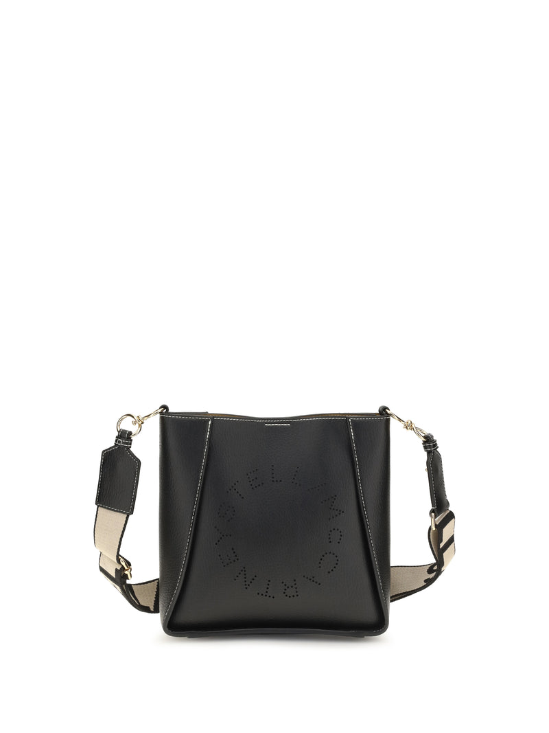 Stella Mccartney Stella McCartney Logo Shoulder Bag Black - World Class Fashion