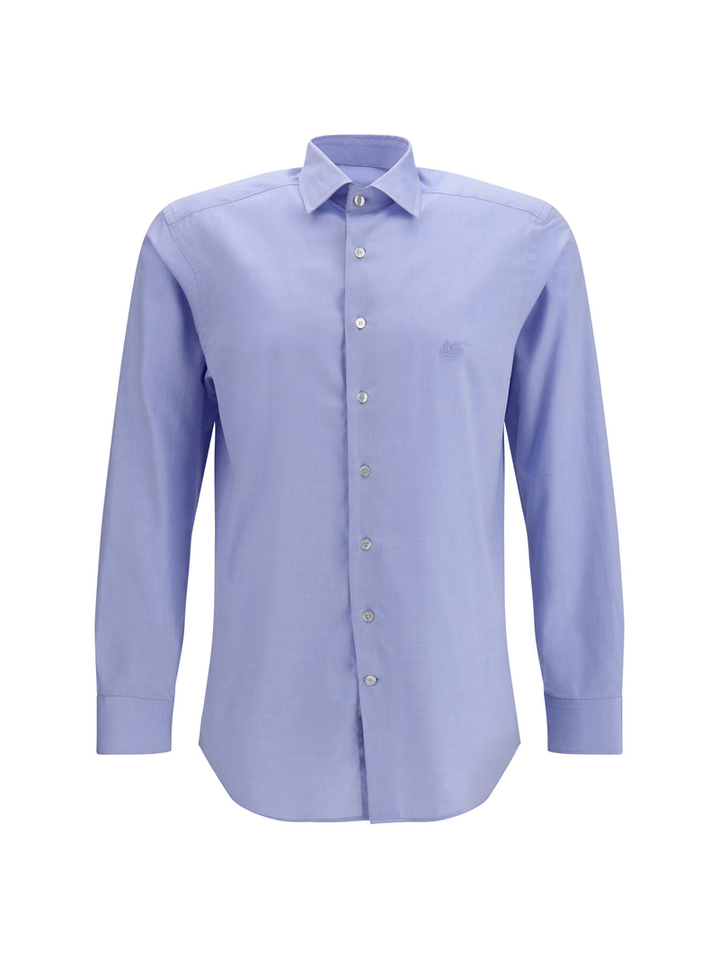 Etro Etro Roma Cotton Shirt Azzurro Men - World Class Fashion