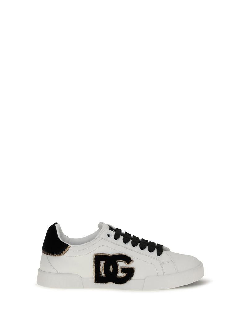 Dolce & Gabbana Dolce & Gabbana Leather Sneakers With Logo - World Class Fashion