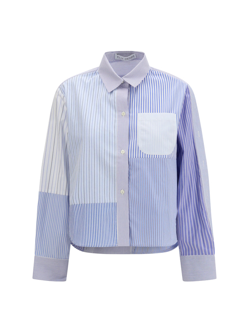 E.l.v. Denim E.l.v. Denim Emilie Shirt Multi Blue - World Class Fashion