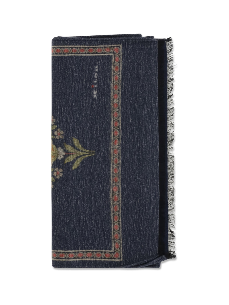 Kiton Kiton Silk Scarf with Fringes Multicolor - World Class Fashion