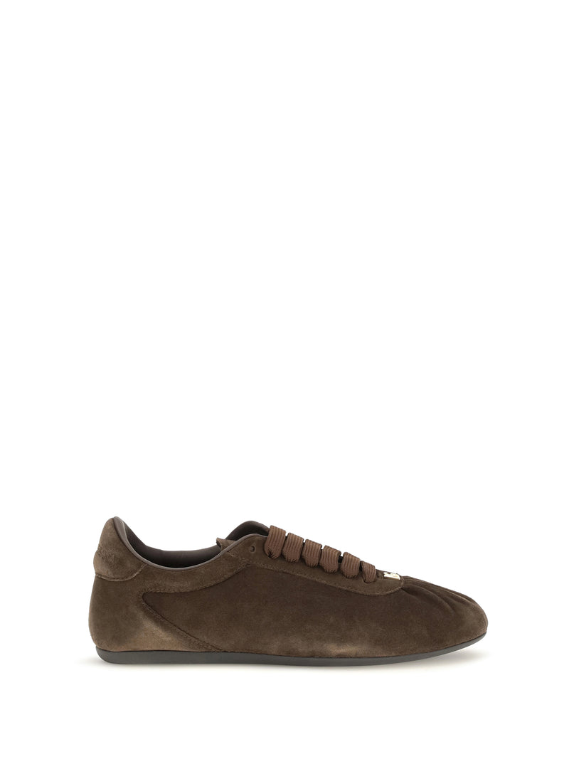 Dolce & Gabbana Dolce & Gabbana Low-top Suede Sneakers Brown Women - World Class Fashion