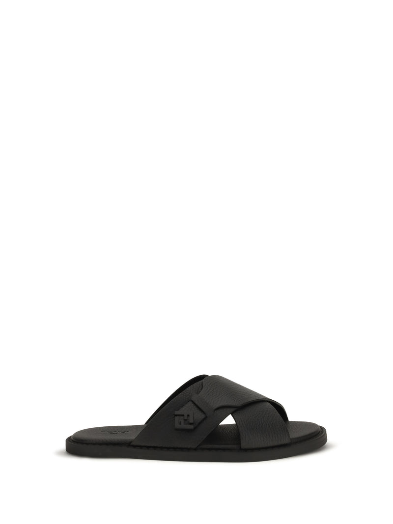 Fendi Sandalias deslizantes Fendi Nero para hombre - World Class Fashion