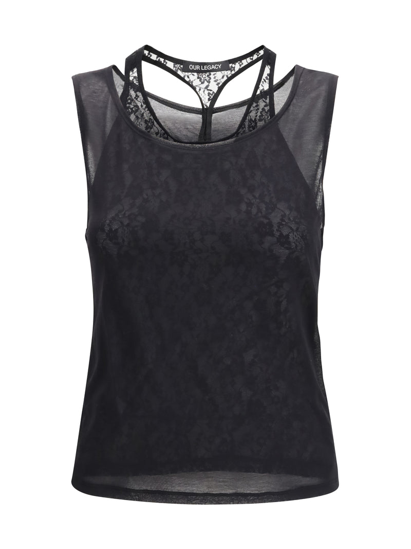 Our Legacy Our Legacy Swim Tank Top Black Stocking - World Class Fashion