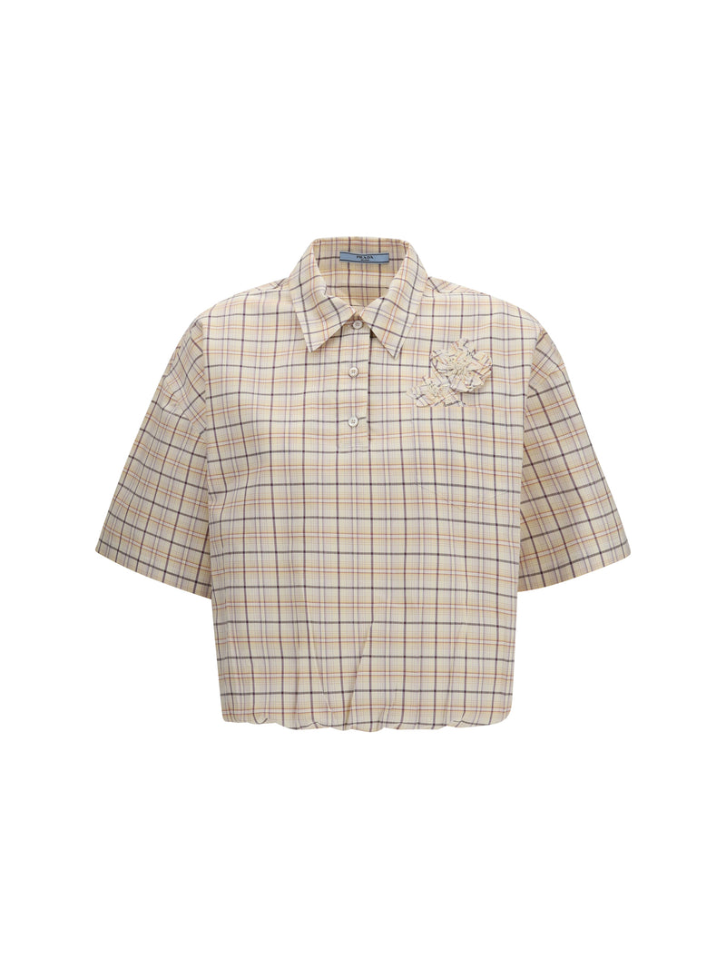 Prada Prada Checked Poplin Shirt - World Class Fashion