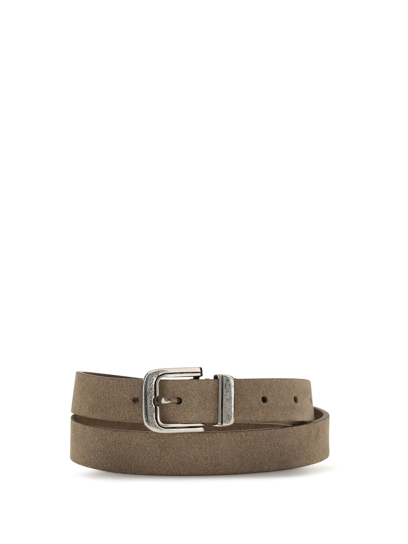Brunello Cucinelli Brunello Cucinelli Suede Belt Koala - World Class Fashion