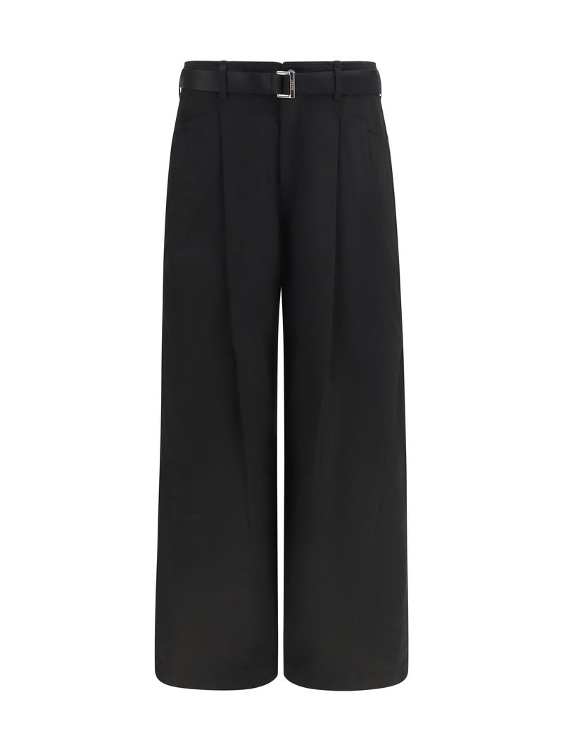 Sacai Sacai Cotton Chino Pants Black Men - World Class Fashion