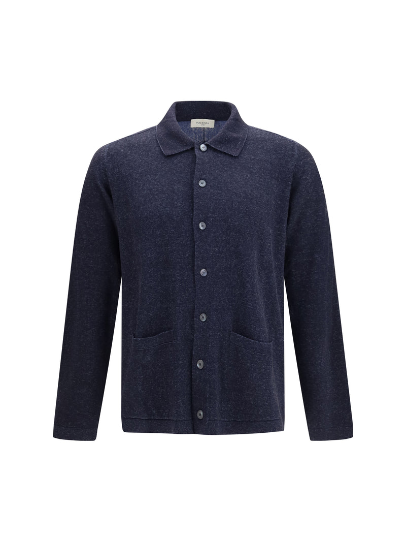 Piacenza Cashmere Piacenza Cashmere Buttoned Cardigan Dark Navy Bluette - World Class Fashion