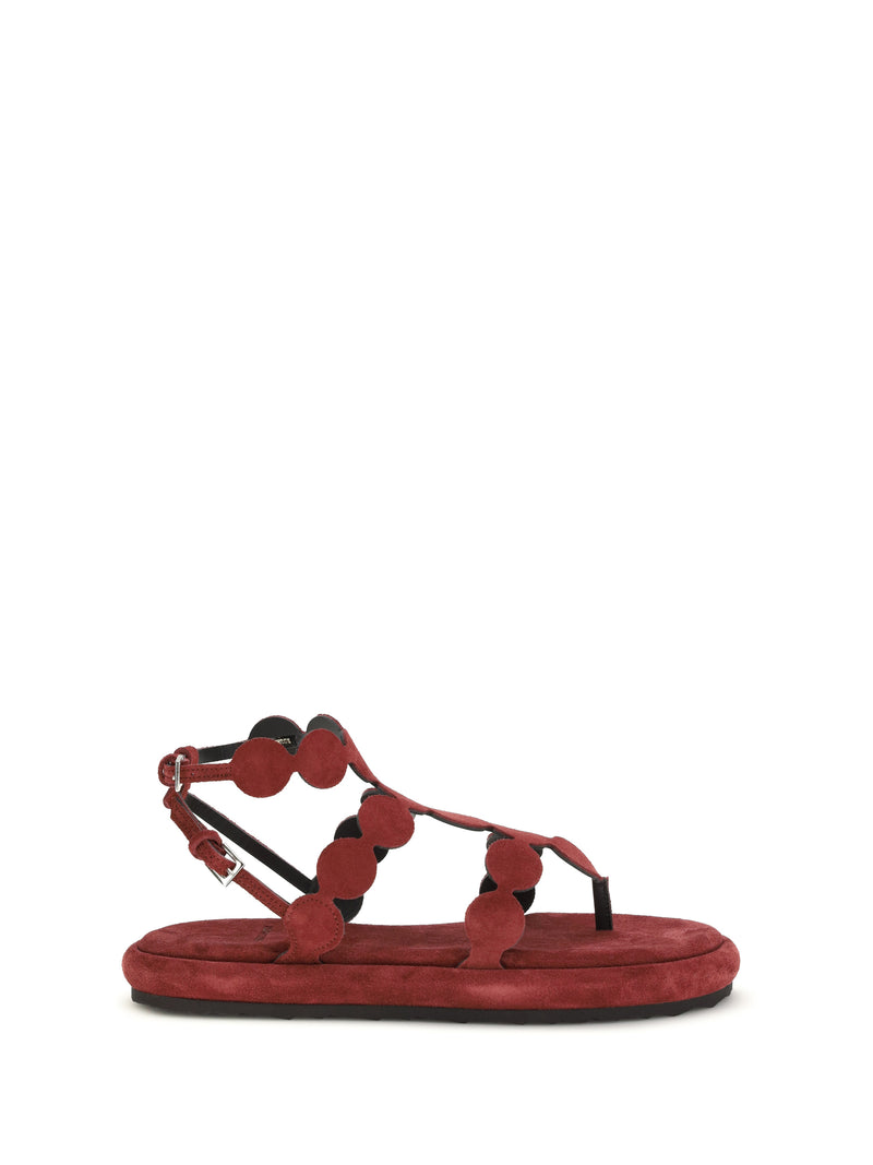 Pierre Hardy Pierre Hardy Suede Sandals Carmine - World Class Fashion
