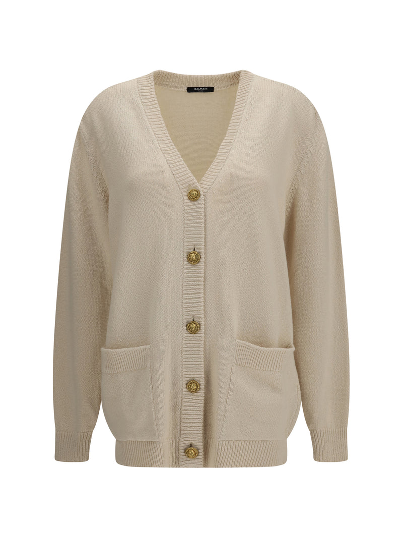 Balmain Balmain V-neck Cardigan Naturel Women - World Class Fashion