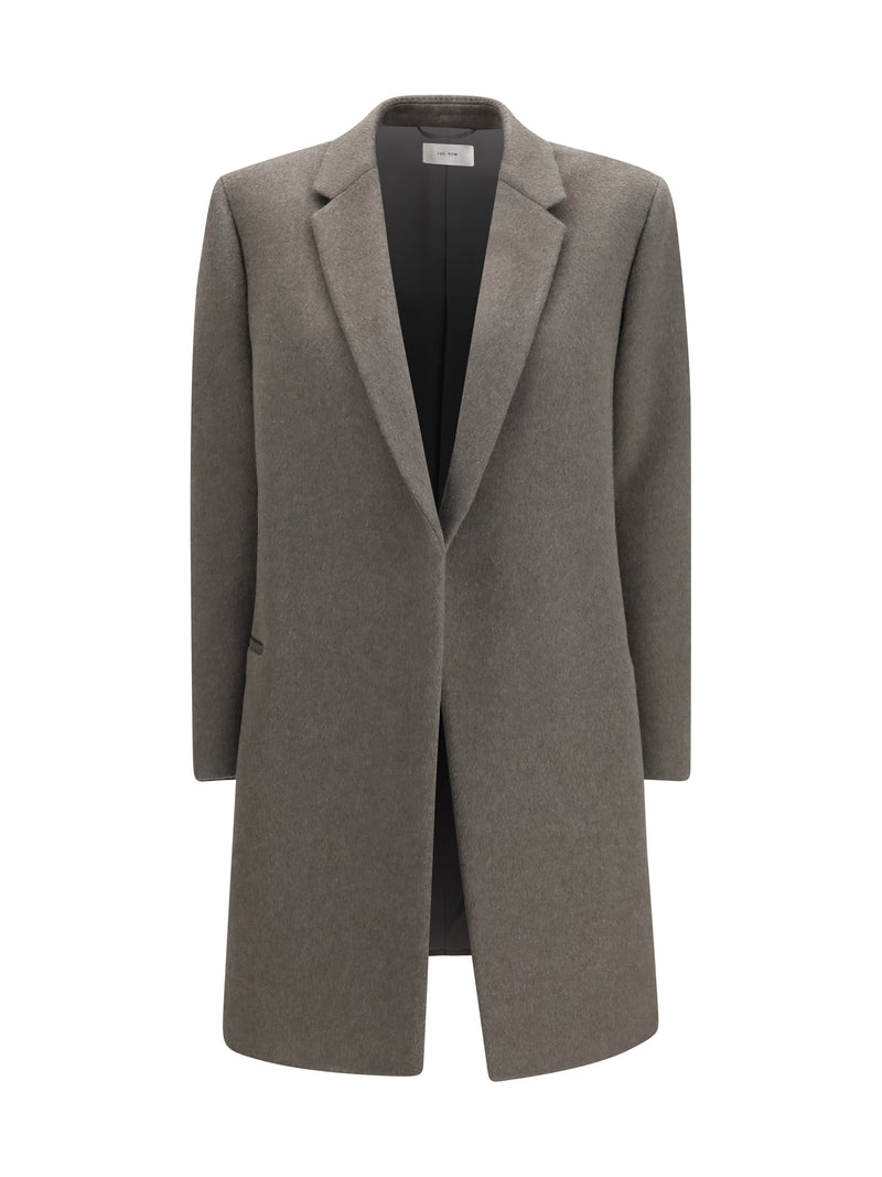 The Row The Row Ciel Cashmere Coat Driftwood Melange - World Class Fashion