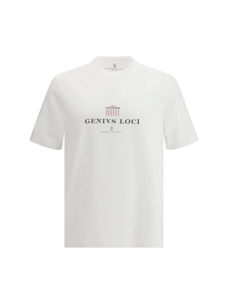 Brunello Cucinelli Brunello Cucinelli Cotton Jersey T-shirt Bianco Ottico+Porpora Men - World Class Fashion