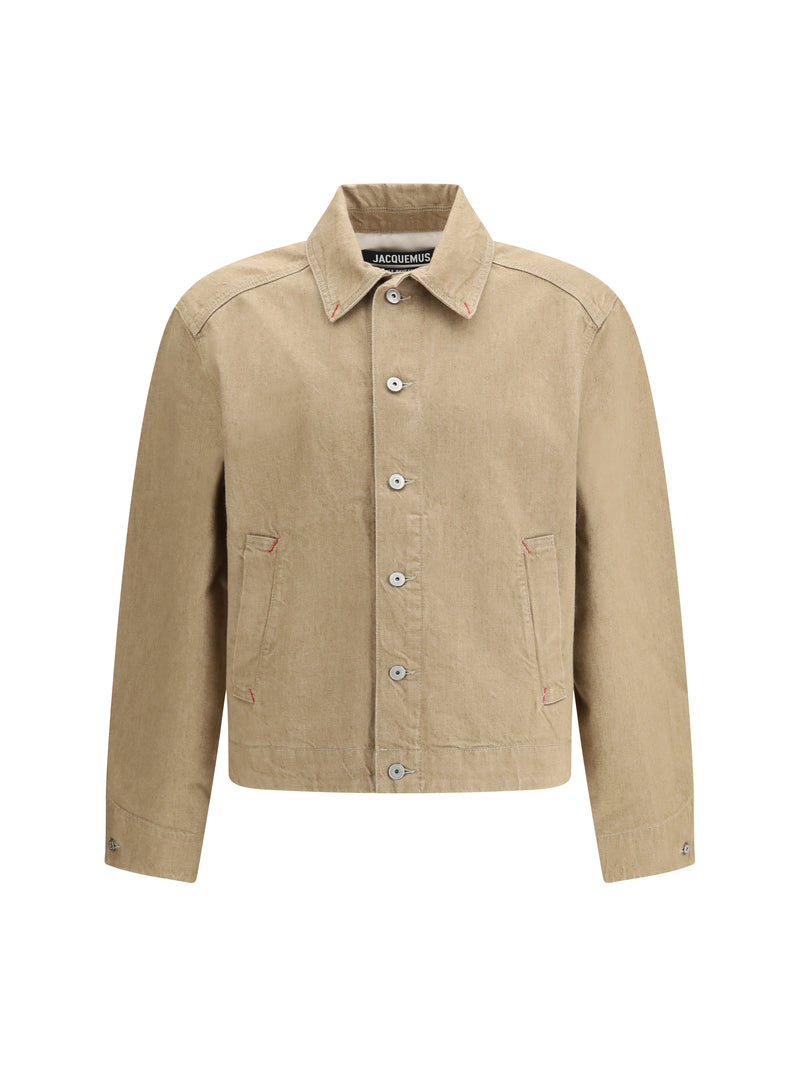 Jacquemus Jacquemus Mirada Denim Jacket Beige Men - World Class Fashion