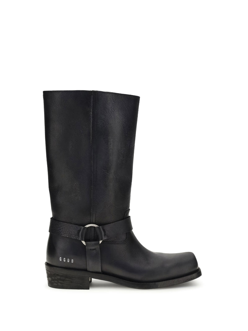 Golden Goose Golden Goose Leather Biker Boots Black Women - World Class Fashion
