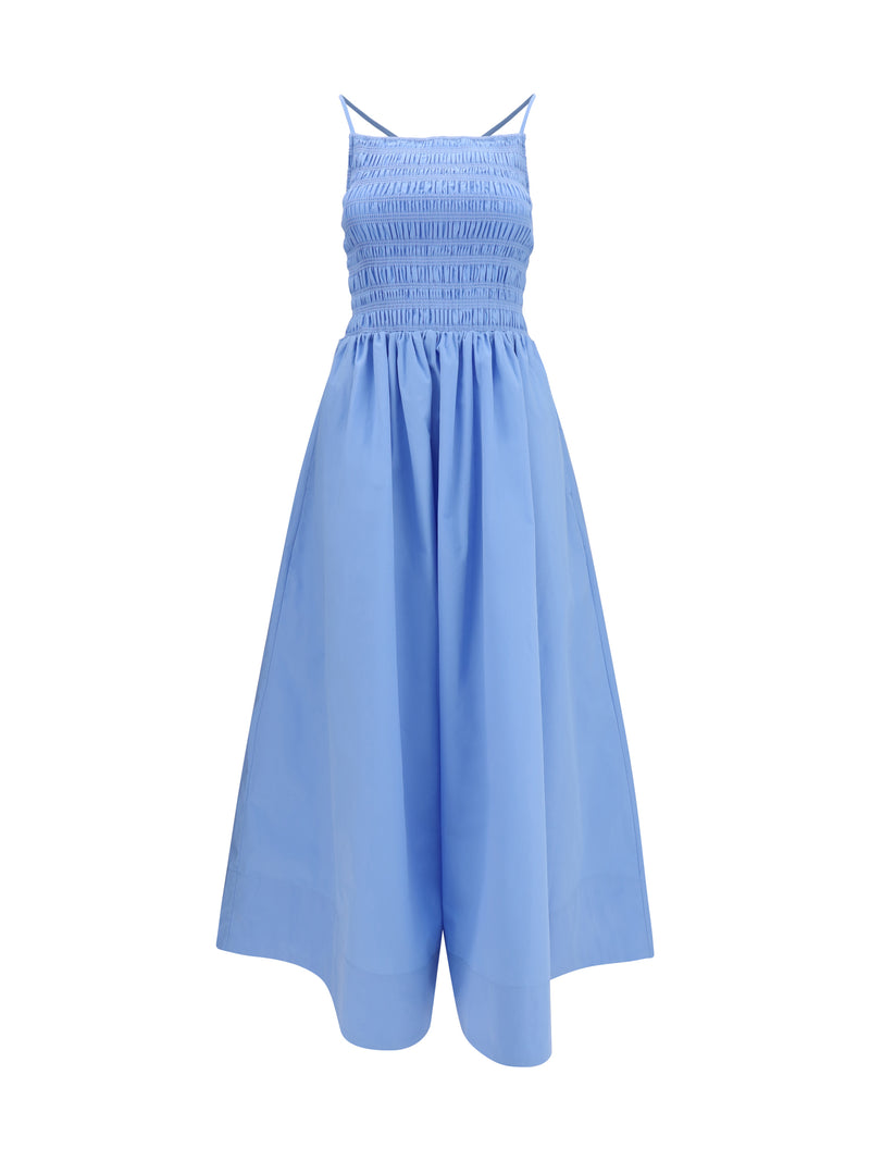 Ganni Ganni Poplin Maxi Dress Azurine - World Class Fashion