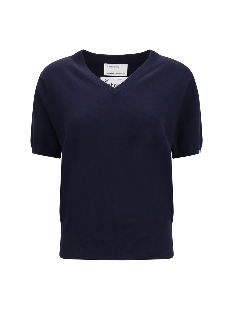 Extreme Cashmere Extreme Cashmere N°490 Martina Sweater Navy - World Class Fashion