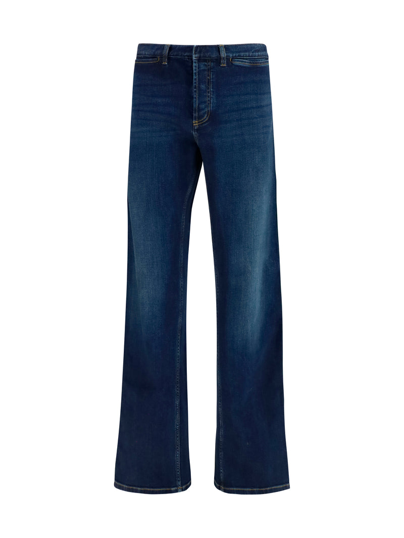 Gucci Gucci Cotton Jeans with Web Stripe Blue Men - World Class Fashion