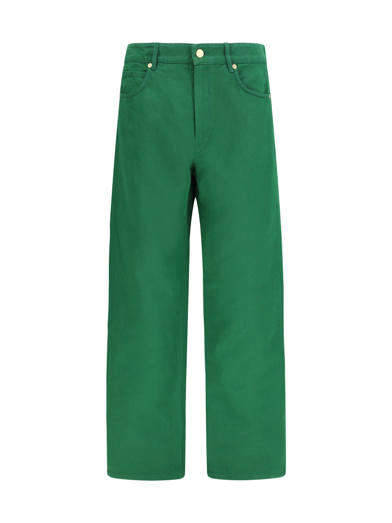 's Maxmara 'S Maxmara Cotton and Linen Pants Verde Women - World Class Fashion