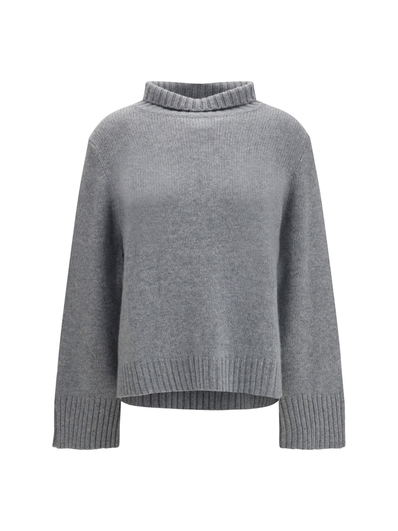 Allude Allude Cashmere Turtleneck Sweater Grey Women - World Class Fashion