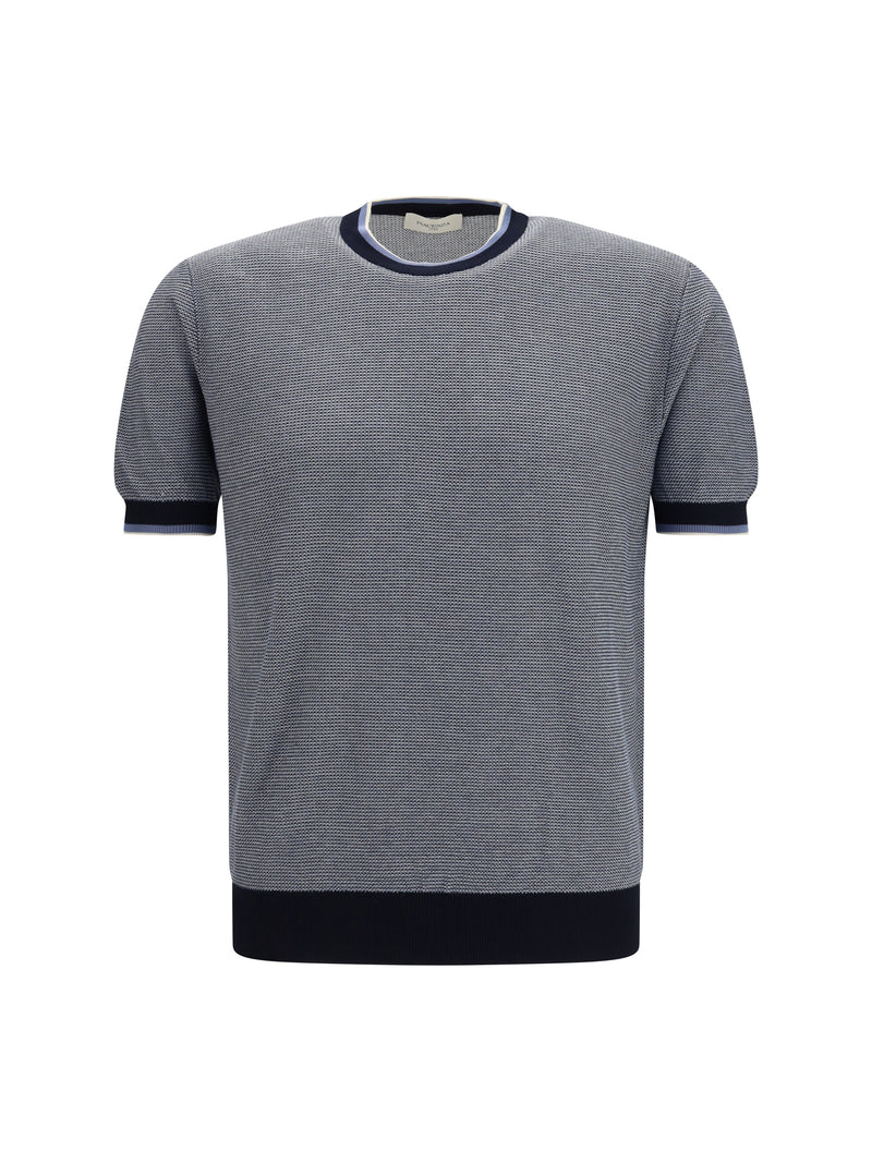 Piacenza Cashmere Piacenza Cashmere Short-sleeve Cotton Polo Blu - World Class Fashion