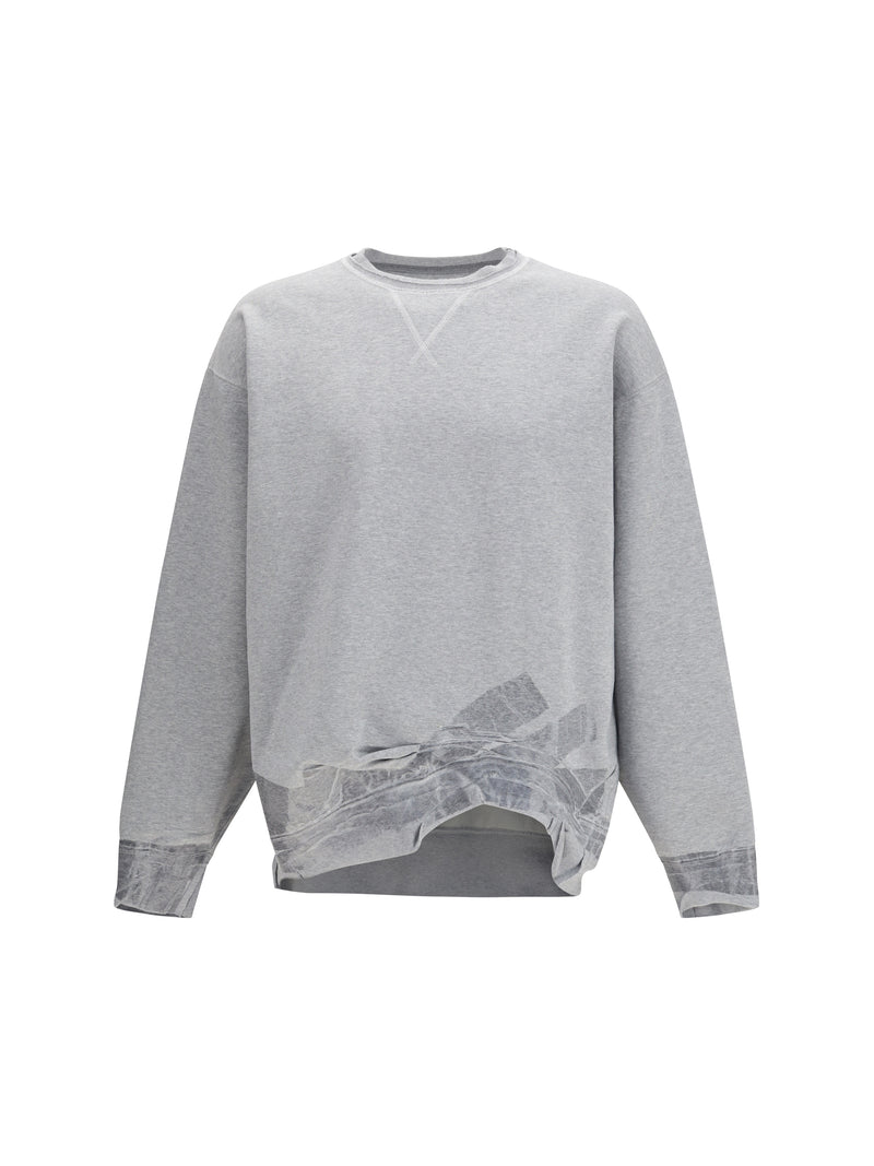 Margiela Margiela Taped Jersey Sweatshirt Grey Melange - World Class Fashion
