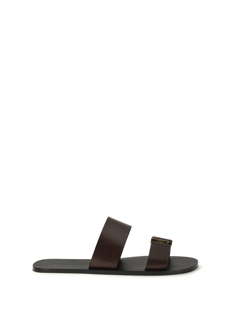 Saint Laurent Saint Laurent Babylone Sandals Coffee Men - World Class Fashion