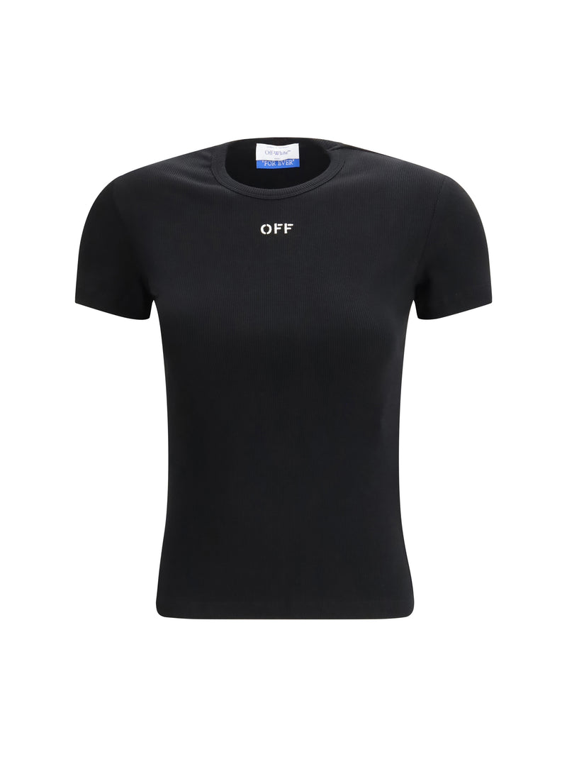 Off-white Off-white Off Stamp Rib Basic T-shirt Black-White - World Class Fashion