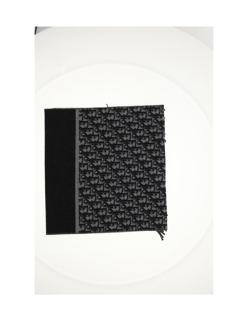 Dior Homme Dior Homme Oblique Wool Scarf Black - World Class Fashion