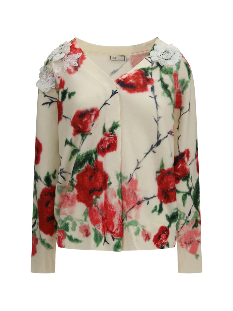 Blumarine Blumarine Wool and Cashmere Sweater Amberlight/Lipstick - World Class Fashion