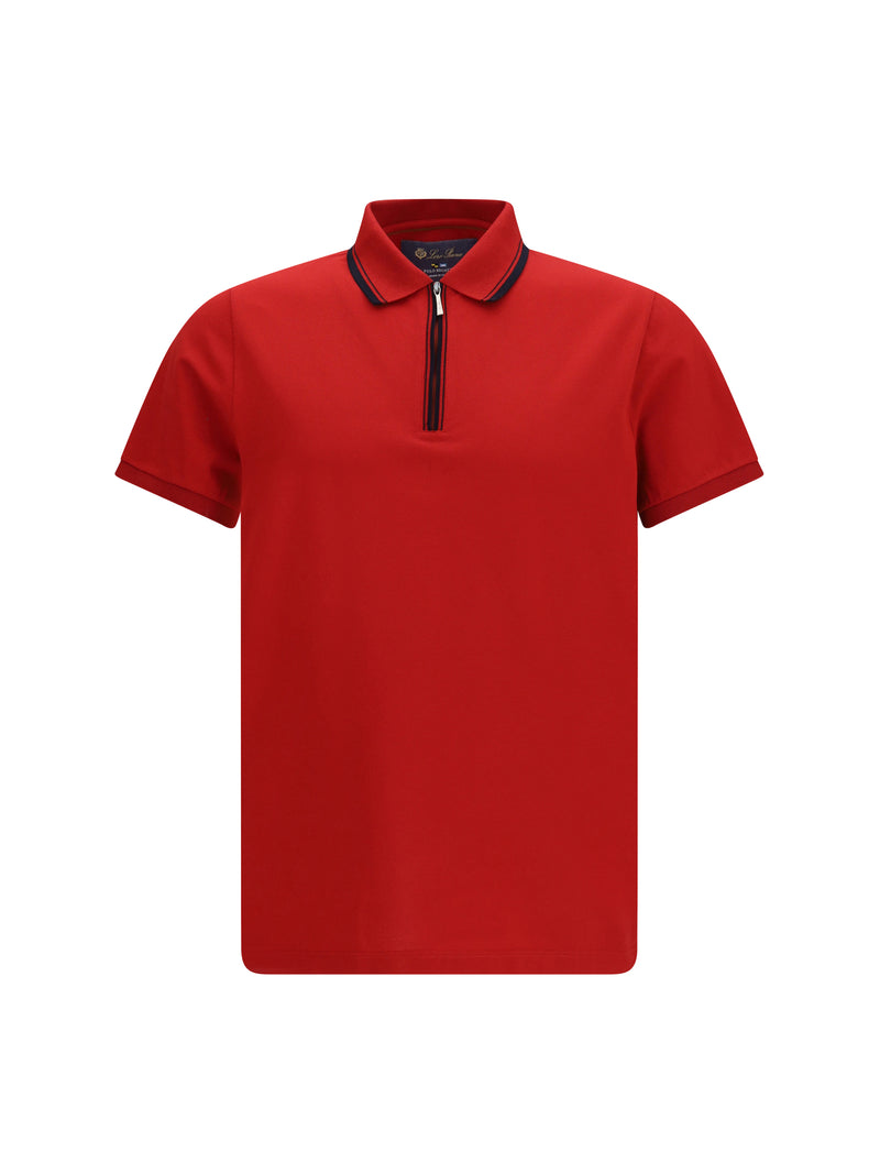 Loro Piana Loro Piana Regatta Zip Polo Red Tango - World Class Fashion