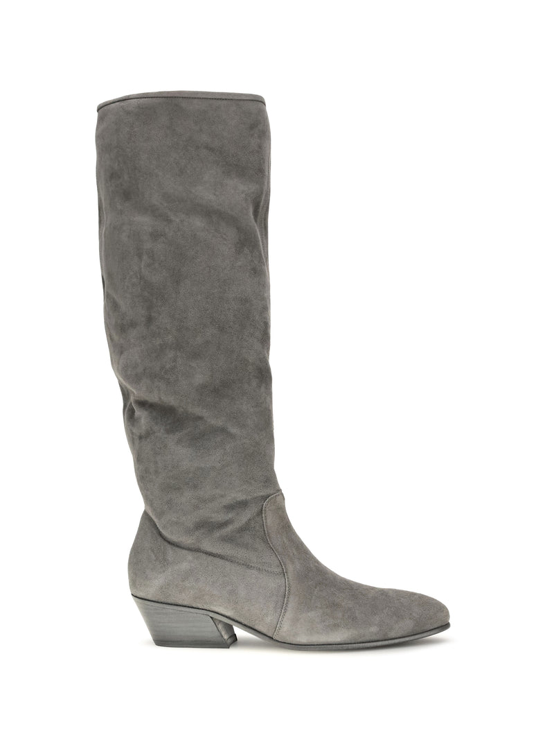 Pedro García Pedro García High Suede Boots Grey Women - World Class Fashion