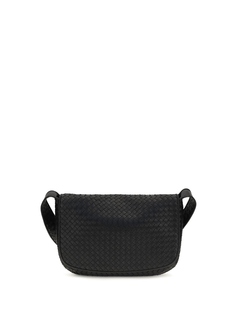 Bottega Veneta Bottega Veneta Veneto Large Shoulder Bag Black-Silver - World Class Fashion