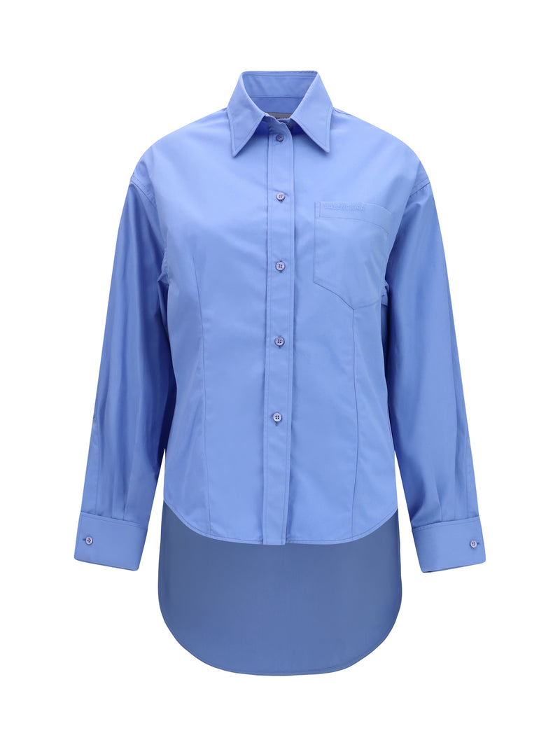 Balenciaga Balenciaga Asymmetric Long-sleeve Shirt Light Blue - World Class Fashion