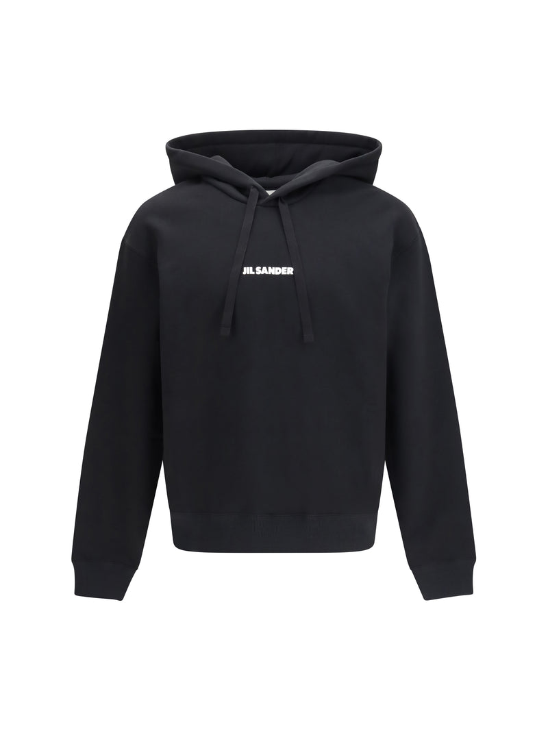 Jil Sander Jil Sander Cotton Logo-detail Hoodie Black - World Class Fashion