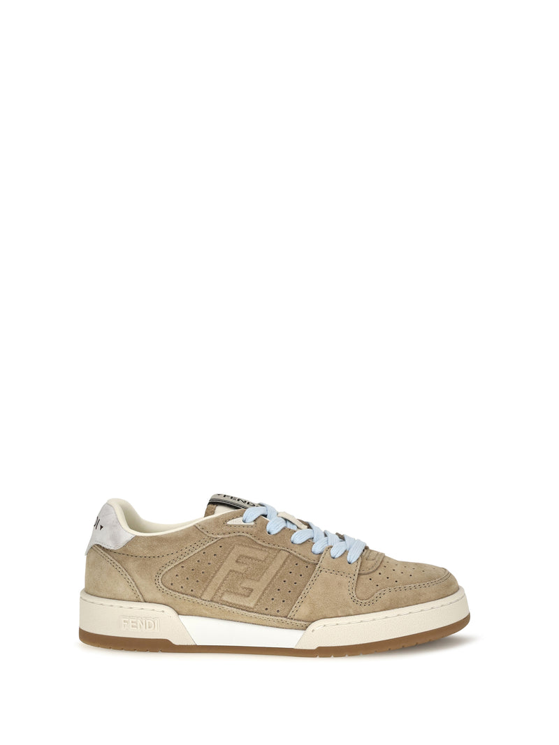 Fendi Fendi Match Suede Sneakers Light Ecru/White - World Class Fashion