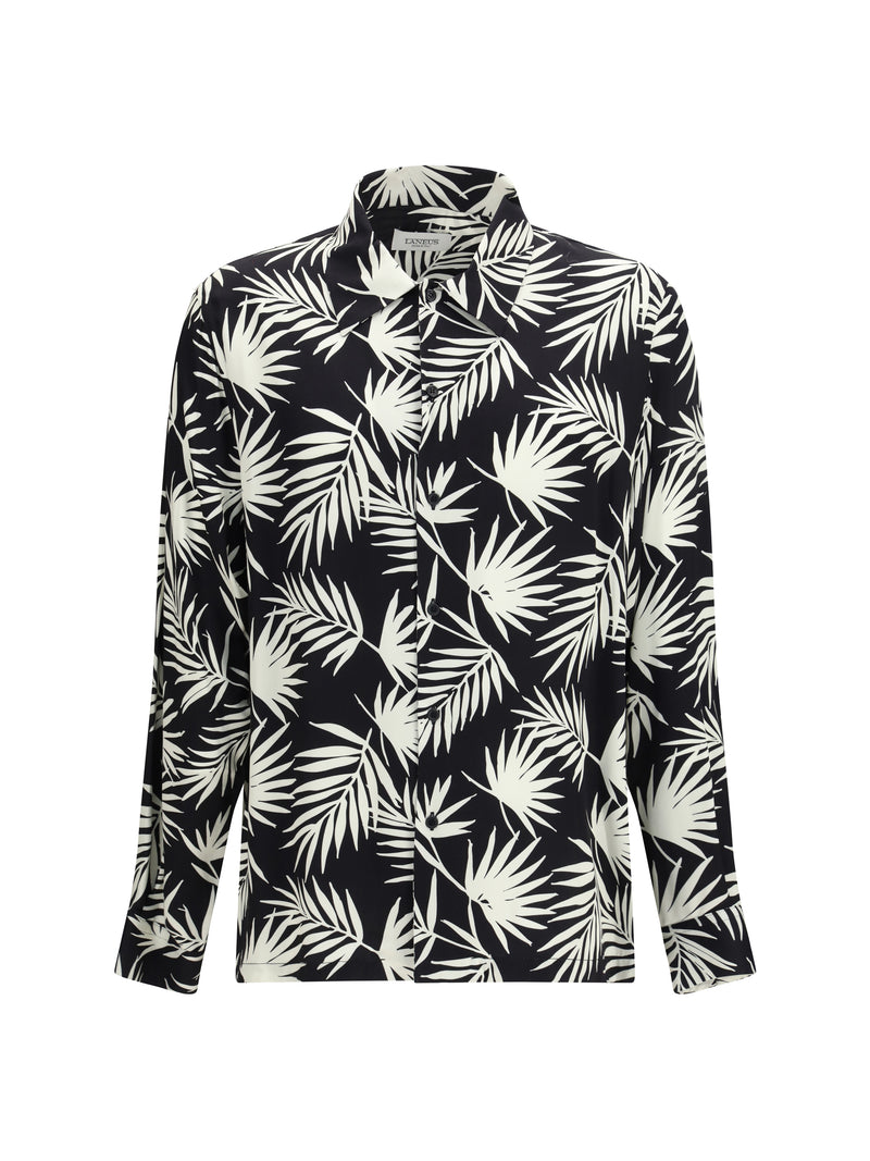 Laneus Laneus Printed Bowling Shirt Black - World Class Fashion