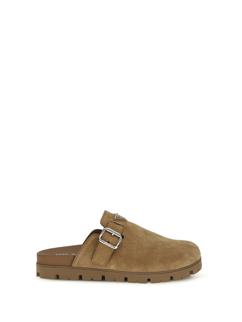 Prada Prada Suede Mules Cannella Men - World Class Fashion