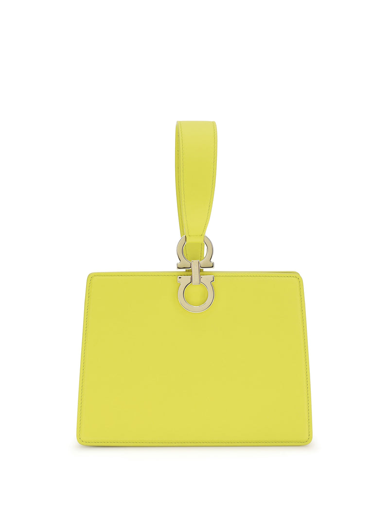 Ferragamo Ferragamo Leather Clutch Antique Yellow Women - World Class Fashion