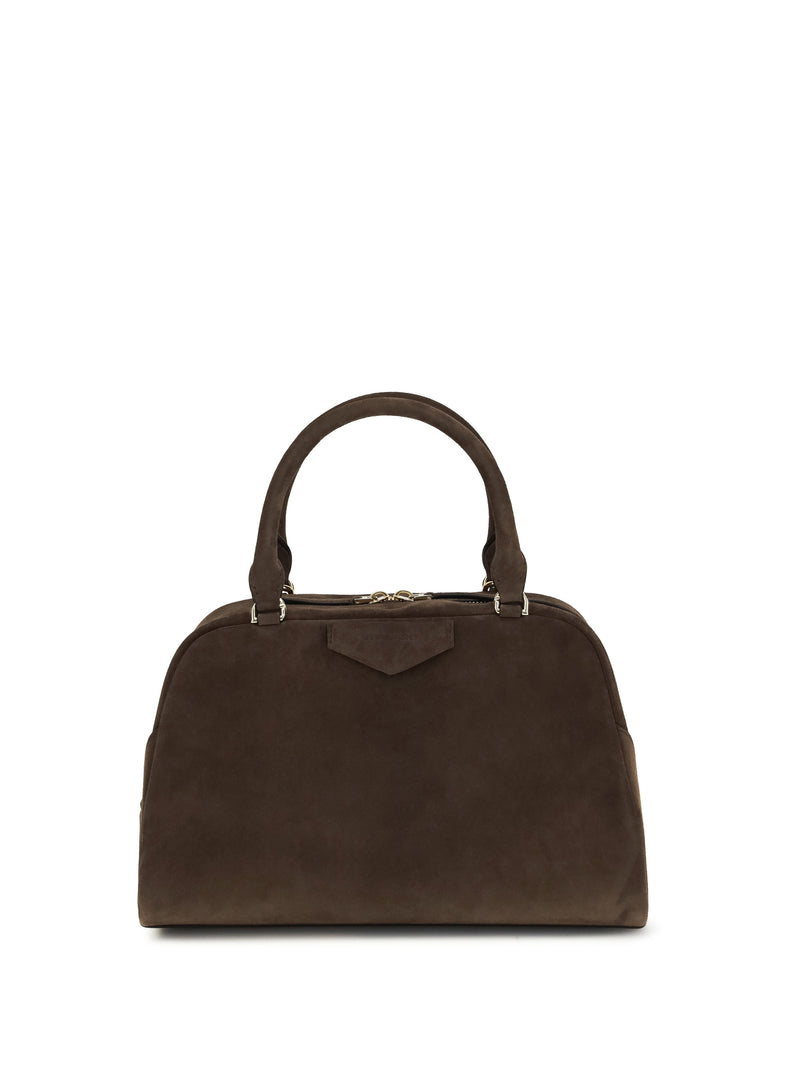 Givenchy Givenchy Antigona East-West Soft Medium Suede Handbag Ebony Brown - World Class Fashion
