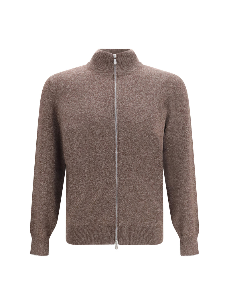 Brunello Cucinelli Brunello Cucinelli Cashmere Cardigan Moro+Grigio - World Class Fashion